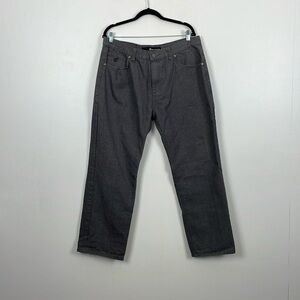 Rocawear Mens 38-32 Wide Leg Baggie Relaxed Fit Y2K Hip Hop 5 Pocket Denim Jeans